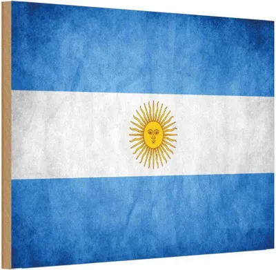 Produktbild von vianmo Holzschild 20x30 cm Argentinien Fahne Flagge Wappen