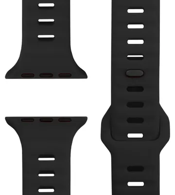 Obrázek produktu pro Náramek Motion pro Apple Watch SE/10/9/8/7/6/5/4/3/2/1, měkký silikonový sportovní náramek, 38/40/41/42 mm - černá barva