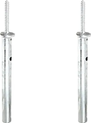 Immagine prodotto di Alberts, 2 supporti per pali, da cementare, lunghezza viti 120 mm, diametro tubo 42 mm, zincati a caldo