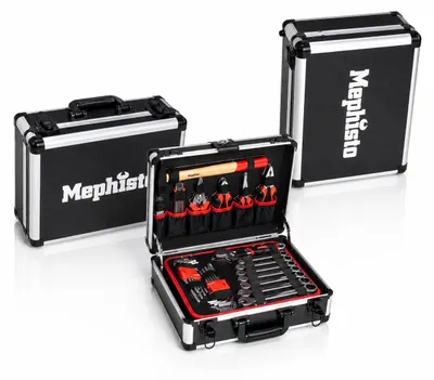 Produktbild von Mephisto Premium XL Werkzeugkoffer mit CRV Werkzeug, KI-generiertes Bild