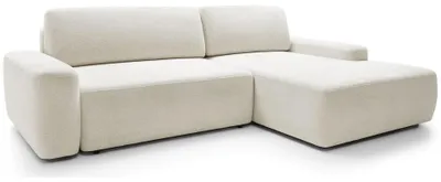 Produktbild von Selsey Baleo - Ecksofa mit Schlaffunktion, Chenille-Bezug, Creme, rechtsseitig