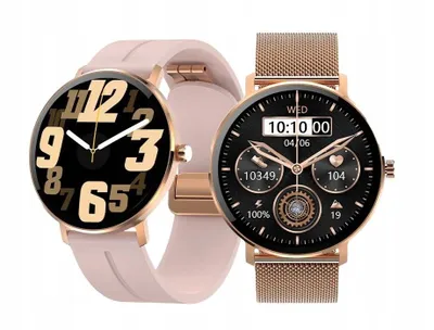Imagen del producto de Reloj inteligente KIANO Venus AMOLED Bluetooth con función de llamadas, resistente al agua IP68, para mujer, color dorado, oferta