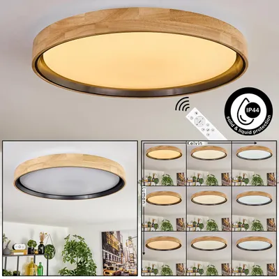 Produktbild von Udine dimmbare Deckenleuchte aus Holz/Metall/Kunststoff in Natur/Weiß