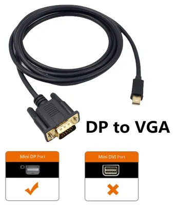 Obrázek produktu pro Adaptér s kabelem 1,8 m z Mini DisplayPort na VGA, 1080p, kompatibilní s HDTV pro MacBook Air a MacBook Pro