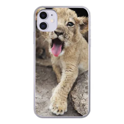 Produktbild von MuchoWow® Handyhülle Schutzhülle Hülle für iPhone 11 Jungtier - Löwen - Niedlich Silikon Softcase Handy Hülle - Handytasche