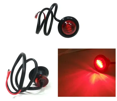 Produktbild von Rote LED-Positionsleuchte, Knopf-Typ, Markierungsleuchte, 24 V