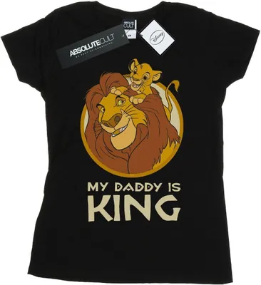 Zdjęcie produktu dla Disney – koszulka damska „The Lion King My Daddy Is King” BI25038 (S) (czarna)