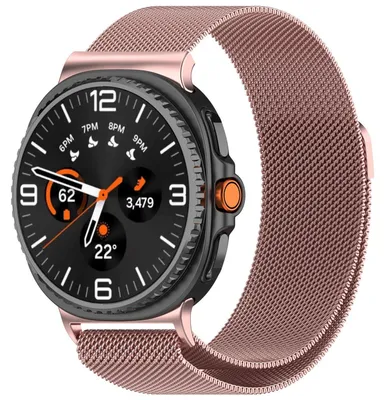 Obrázek produktu pro Pro Samsung Galaxy Watch 8 / 8 Classic Metal Milan Mesh Magnetické zapínání Náramek Pink