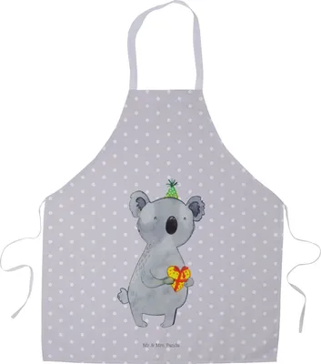 Produktbild von Mr. & Mrs. Panda Schürze Koala Geschenk - Grau Pastell - Koch, Grillschürze, Küchenzubehör, Kochkleidung, Geburtstag, Party, Kochschürze