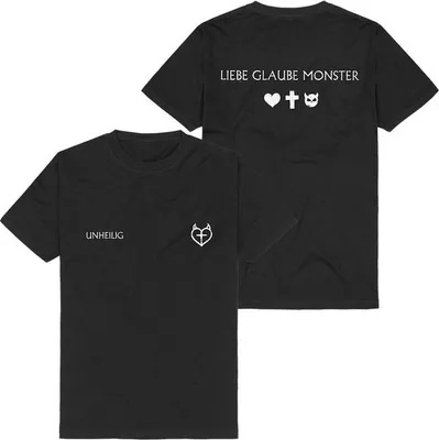 Produktbild von Unheilig T-Shirt Herren Title Icons schwarz Band-Merch, Bands 100% Baumwolle L