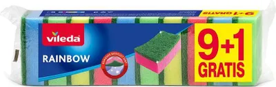 Produktbild von Vileda Rainbow Spülschwamm 9+1 Gratis - Bhp Hic 1602