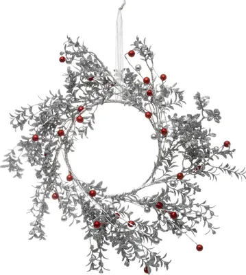 Produktbild von Adventskranz, silbern, Kunststoff, Ø 44 cm