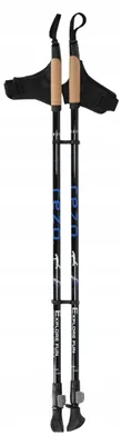 Rezo Nordic-Walking- und Trekkingstöcke, 83–138 cm, Antishock, schwarz