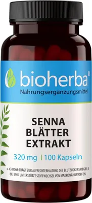 Obrázok produktu pre Bioherba Extrakt z listov senny 320 mg 100 kapsúl