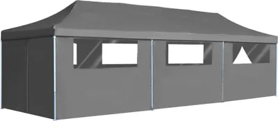 Image de Tente de réception pliable avec 8 parois 870x291x315 cm Anthracite