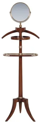 Image de Casa Padrino Luxe Dressboy avec miroir Marron 51 x 36 x H. 160 cm - Portemanteau Porte-combinaison Serviteur muet