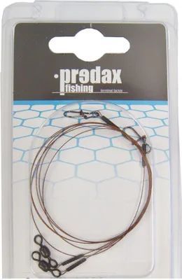Produktbild von Predax Stahlvorfach 50cm 7x7- 2 Stahlvorfächer fertig montiert, Durchmesser/Tragkraft:0.23mm / 6kg Tragkraft