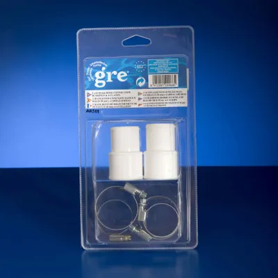 Produktbild von Gre AR511, Schlauchadapter, Edelstahl, Weiß, 3,2 cm, 3,8 cm, 152 g, Sichtverpackung