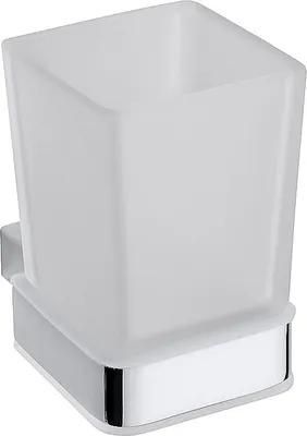Produktbild von BIA Glashalter mit Glas Messing Glas Chrom 63x100x97 mm für Bad & WC >> zum Bohren