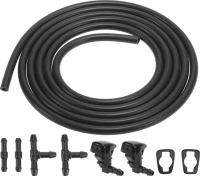 Produktbild von Scheibenwaschanlage Schlauch 2 Meter Waschdüsen Kit Scheibenwischer Scheibenwaschdüsen mit 4 Stück Schlauchverbinder 8E5Z17603A