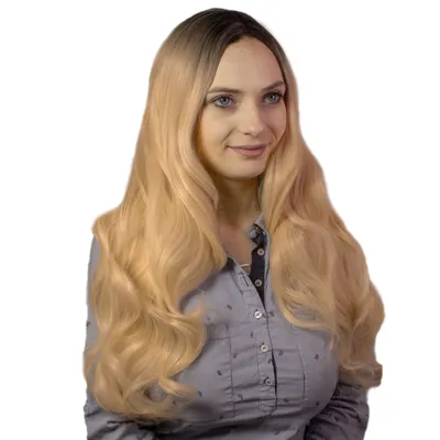 Obrázek produktu pro hair2heart Paruka Dlouhé kudrnaté syntetické vlasy Dámská paruka - Ash Blonde 70cm 190g