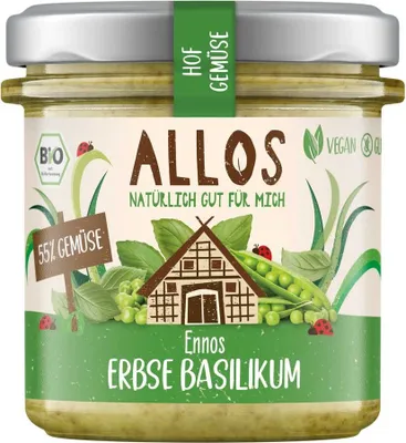 Produktbild von Allos - Hofgemüse Ennos Erbse Basilikum - 135g