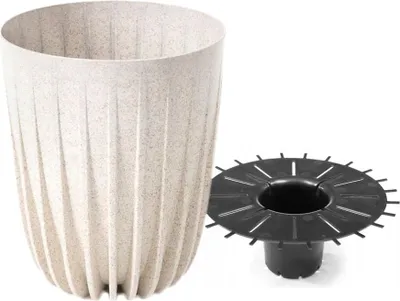 Produktbild von Mira Eko weißer Blumentopf mit Einsatz 19 cm