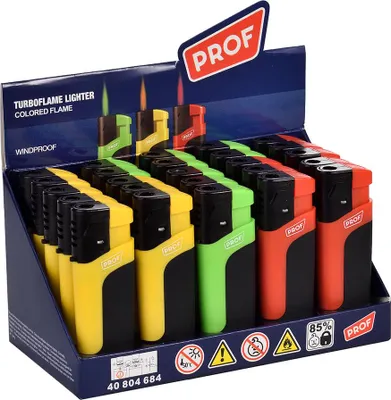 Image de Briquet Turboflame Prof Flamme Torche Puissante Et Coupe-vent - Prof