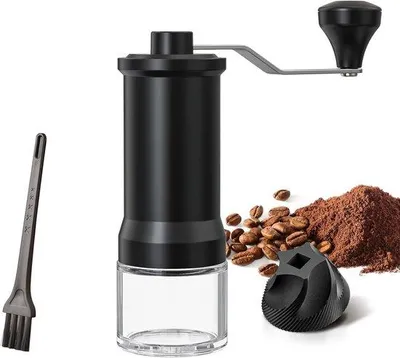 Obrázek produktu pro Ruční mlýnek na kávu s keramickým kuželovým mlecím mechanismem – nastavitelný na 30 lžiček pro espresso, Aeropress, francouzský pres a moka