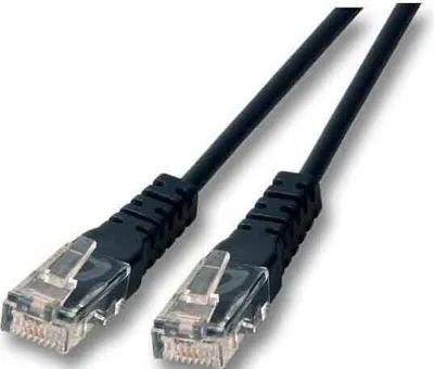 Produktbild von EFB Modularkabel RJ45 (8/4)-RJ45 (8/4),vergossen,schwarz,2m