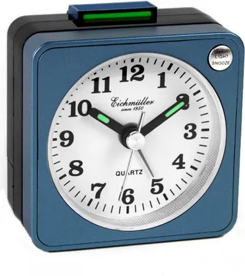 Produktbild von Wecker analog Licht Snooze blau 19065