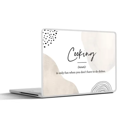 Produktbild von MuchoWow® Laptop Aufkleber Sticker Cover Sprichwörter - Definition des Kochens - Wörterbuch - Zitate 32.5x23.5 cm - Sticker für Laptop - Selbstklebend
