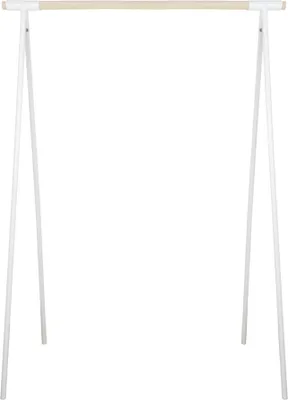 Obrázok produktu pre Prírodný tovar Berlin stojan na kabáty GARD, stojan na kabáty, voľne stojaci, vešiak na šaty, vešiak na kabáty, biely, okrúhla tyč dub 100 cm, 2 kusy