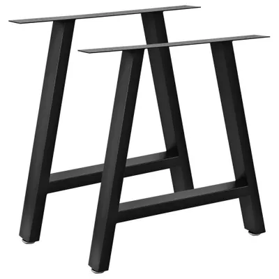 Immagine prodotto di Bc-elec - HJJTS0015-B 2 gambe da tavolo in acciaio nero 70x72cm, gambe da tavolo in rame per mobili, gambe da tavolo in metallo con piedini regolabili.