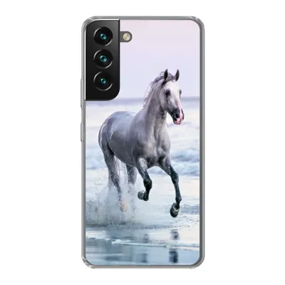 Produktbild von MuchoWow® Handyhülle Schutzhülle Hülle für Samsung Galaxy S22 Pferd - Pilz - Strand Silikon Softcase Handy Hülle - Mobiltelefonhülle