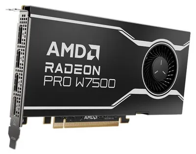 Productafbeelding van AMD Radeon Pro W7500 - Grafische kaarten - Radeon Pro W7500 - 8 GB GDDR6 - PCIe 4.0 x8 - 4 x DisplayPort