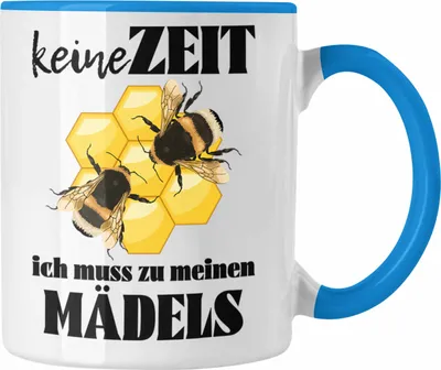 Produktbild von Trendation - Imker Geschenk Tasse Bienenzucht Kaffeetasse Geschenkideen Bienenzüchter Bienen Zuebhör (Blau)