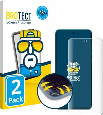Produktbild von 2x BROTECT Fullscreen Schutzfolie für Motorola Edge 60 Displayschutz Folie Fullcover Klar Transparent