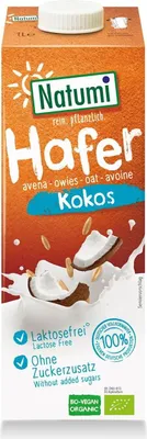 NAPÓJ OWSIANO - KOKOSOWY BEZ DODATKU CUKRÓW BIO 1 L - NATUMI