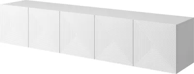 Obrázok produktu pre LOFT ZÁVESNÝ TV stolík 200 cm BIELY MATNÝ  ASHA