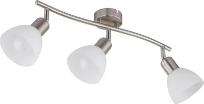 Produktbild von LED Deckenleuchte, Metall, Nickel matt, Glas opal, H 16,5 cm