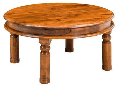 Produktbild von MASSIVMOEBEL24.DE Couchtisch rund 90x90x45 Akazie honig lackiert OXFORD #0330