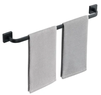 Image de Porte-serviettes en acier inoxydable SUS304, 60 cm, noir