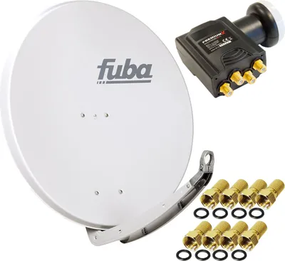 Produktbild von Fuba DAA 850 G Sat Schüssel Grau 85x85cm Deluxe LNB Quad PremiumX 8x F-Stecker