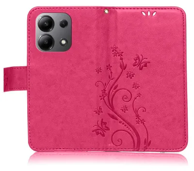 Produktbild von Handy Tasche für Xiaomi Redmi Note 13 Pro Schutz Hülle Handyhülle mit Blumenmuster Klapp Hülle mit Standfunktion und Kartenfächer Pink