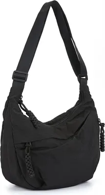 Produktbild von Damen Umhängetasche, Nylon, Halbmond, verstellbarer Schultergurt, für unterwegs