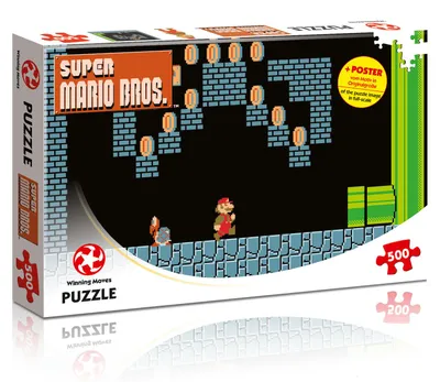Produktbild von Puzzle Super Mario Bros - Underground Adventures 500 Teile Retro 48 x 34 cm