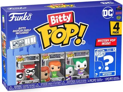Produktbild von DC Bitty POP! Vinyl Figuren 4er-Pack Harley Quinn 2,5 cm