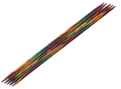 Produktbild von Lana Grossa - Strumpfstricknadel Design-Holz multicolor 15cm 3.25mm