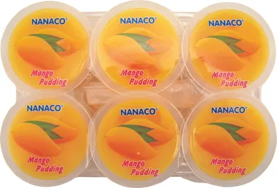 Produktbild von NANACO Dessert mit Kokosnuss-Geleestücken 480g | Pudding mit Nata de Coco Mango-Geschmack